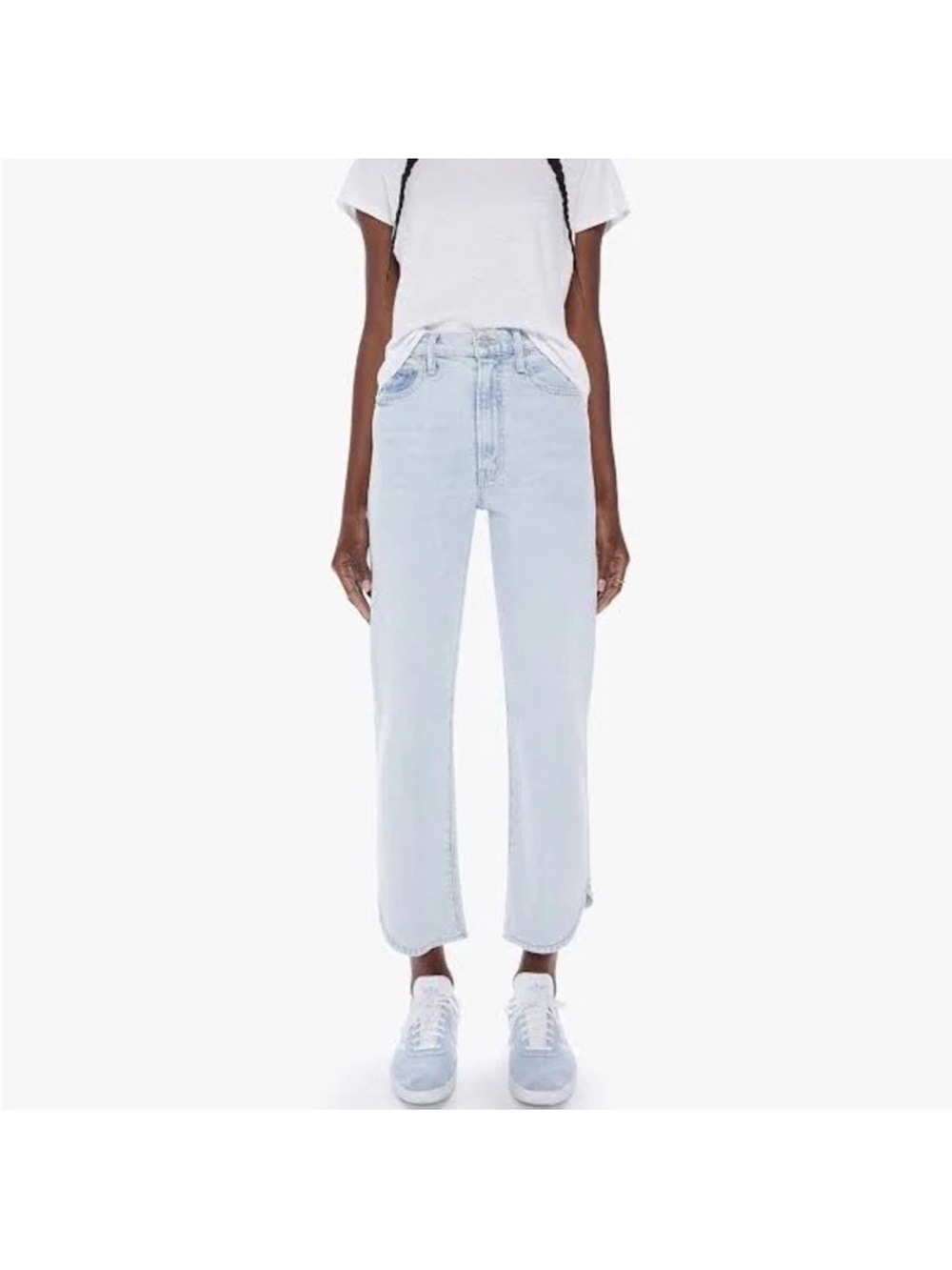 MOTHER The Rambler Light Wash Straight Leg Jeans - Picture 4 of 5
